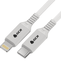 GCR PRO Кабель PREMIUM 1.5m TypeC/Lightning MFI POWER DELIVERY 18 W, медь, быстрая зарядка, белый силикон, AL корпус - фото 2