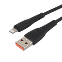 Кабель/ Кабель GoPower GP07L USB (m)-Lightning (m) 1.0м 2.4A силикон черный (1/200/800) - фото 2