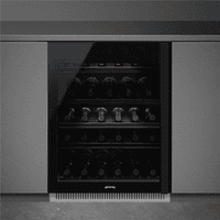 Винные шкафы SMEG/ Холодильный шкаф для вина встраиваемый, ВхШхГ 820х595х566 мм, петли слева, черное стекло. - фото 4
