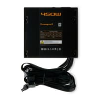 Блок питания/ Power Supply HSPD, 450W 80+ White (ATX, 2.31, Non-modular, 1x24(20+4)pin 500mm, 1xCPU 8(4+4)pin 550mm, 1xPCIe 8(6+2)pin 500mm, 1xMOLEX + SATA*2 400+150+150mm, 1xMOLEX + SATA 400+150mm , Active, 120x120mm, 150x140x86mm, APFC, OVP, OPP, SCP, UVP, NLO, SIP, black) - фото 6