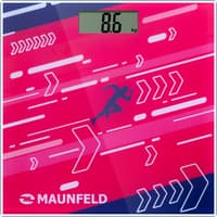 Напольные весы MAUNFELD/ Напольные весы MAUNFELD, индикация заряда батареи, индикация перегрузки, предел взвешивания 150 кг, точность измерения 100 г, материал платформы стекло - фото 2