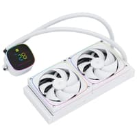 Система жидкостного охлаждения/ Water Cooling System Thermalright Frozen Horizon 240 Digital (240mm, LED temp., White, ARGB/ Fans: 2x120mm, 68.9CFM, 28.2dBA, 2000RPM/ Pump height 53.2mm, Rad thickness 27mm/ S: 1700, 1200, 1851, 115X, AM5, AM4) - фото 3