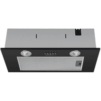 ВЫТЯЖКА HOMSair Camelia Power 60 Black/ полновстраиваемая, кнопочное управление, 3 скорости, 580 м3/ч, до 30 м2, 52 дБ, светодиодное LED-освещение, угольный фильтр CF02X 1 шт., ШхВхД: 650х172х260 мм, черный цвет - фото 6