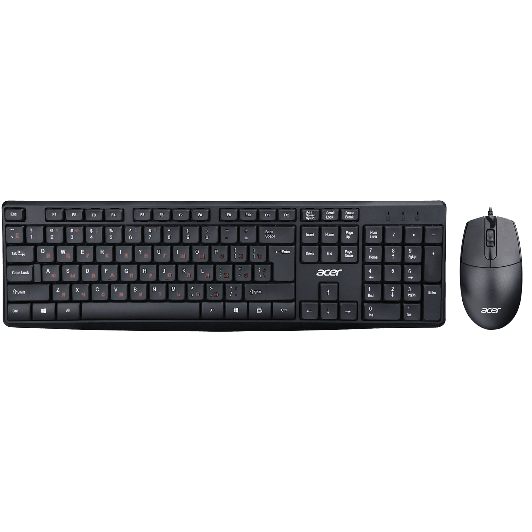 Набор клавиатура+мышь/ Проводной набор (клав+мышь) ACER OMW141 Wired USB combo set wired black