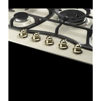 Варочная поверхность Kuppersberg/ KITCHEN RETAIL / Варочная поверхность Kuppersberg, газ, Classic, 71 см, автоматический электроподжиг, газ-контроль, форсунки под сжиженный газ, SABAF конфорки, чугунные решетки, WOK подставка, цвет бежевый, цвет фурнитуры бронзовый - фото 6