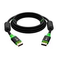 GCR PRO Кабель PROF 1.0m DisplayPort v1.4, нейлон, 8K 60Hz, 4K 165Hz, черный, AL case, зеленый ПВХ, ферритовые кольца, 3 Х экран с армированием, GCR-56288 - фото 2