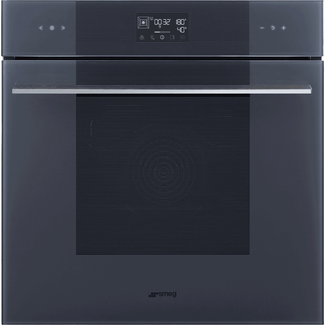 Встраиваемый духовой шкаф SMEG/ Многофункциональный духовой шкаф с пиролизом и пароувлажнением, 60 см, 12 функций, стекло Neptune grey. Класс энергопотребления А+