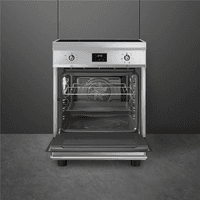 Варочный центр SMEG/ Варочный центр SMEG, 60 см, Classica, индукционная варочная панель, поворотное/сенсорное управление, дисплей, таймер, температура 50-260 градусов, 4 зоны нагрева, объем духовки 79 л, паровая очистка, энергоэффективность А, цвет нержавеющая сталь - фото 4