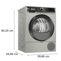 Bosch WQK2521XME Serie 6, Сушильная машина с тепловым насосом, макс.загрузка - 10 кг, Класс энергоэфф-ти: A++, LED-дисп - фото 3