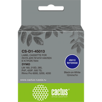 Картридж ленточный Cactus CS-D1-45013 45013 черный на белом 12x7 для Dymo LM160/210D/280/PnP 420P/500TS/Rhino Pro 6000/5200/4200 без чипа - фото 5