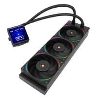 Водяное охлаждение для процессора/ Water Cooling System Thermalright Hyper Vision 360 (360mm, LED, Black, ARGB/ Fans: 3x120mm, 69CFM, 27dBA, 2150RPM/ Pump height 68mm, 6400RPM, Rad thickness 27mm/ S: 1700, 1200, 1851, 115X, 2011, 2066, AM5, AM4) - фото 12