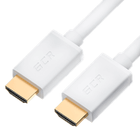 GCR Кабель PROF 2.5m HDMI 2.0, Ultra HD, 4K 60Hz / 5K*30Hz, HDR 4:4:4, 3D, AUDIO, 18.0 Гбит/с, белый, 2 X экран, армирование, GCR-52027 - фото 2
