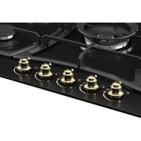 Варочная поверхность Kuppersberg/ KITCHEN RETAIL / Варочная поверхность Kuppersberg, газ, Classic, 86 см, автоматический электроподжиг, газ-контроль, форсунки под сжиженый газ, SABAF конфорки, чугунные решетки, WOK подставка, цвет антрацит, цвет фурнитуры бронзовый - фото 3