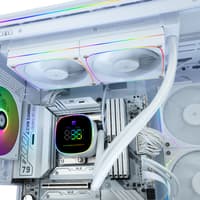 Система жидкостного охлаждения/ Water Cooling System Thermalright Frozen Horizon 240 Digital (240mm, LED temp., White, ARGB/ Fans: 2x120mm, 68.9CFM, 28.2dBA, 2000RPM/ Pump height 53.2mm, Rad thickness 27mm/ S: 1700, 1200, 1851, 115X, AM5, AM4) - фото 18