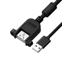 GCR PRO Удлинитель PROF 1.5m USB 2.0 AM /AF крепление под винт, черный, ферритовое кольцо, медь, экран, армирование, заземление - фото 2