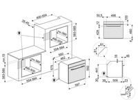 Встраиваемый духовой шкаф SMEG/ Встраиваемый духовой шкаф SMEG, 60 см, Linea, 30-280 градусов, LED-дисплей CompactScreen, галогенная подсветка, Soft Open/Close, 10 режимов, поворотные переключатели Linea, ECO-функция с пониженным энергопотреблением, пиролиз, размораживание по времени, поднятие теста, поддержание тепла, быстрый разогрев, полезный объем 70 л, цвет черное стекло - фото 3
