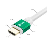 GCR PRO Кабель 1.5m HDMI 2.1, белый, Ultra HD 8K 60Hz, 4K 144Hz, динамический HDR, 4:4:4, 48.0 Гбит/с, 3Х экран с армированием, GCR-57288 - фото 3