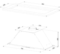 Вытяжка встраиваемая Kuppersberg Inlinea 70 BX черный/нержавеющая сталь, 70 см, 1300 куб. м/ч, 41 дБ - фото 7