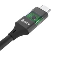 GCR PRO Кабель USB 3.1 (USB 3.2 Gen 2) Type C-С, 1.0m, 100W/20V/5A, M/M, медь, 10 Гбит/с, 4K, черный, AL сase, экран, армирование - фото 6