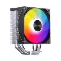 Кулер для процессора/ CPU Cooler JONSBO CA40 ARGB (225W, 4-pin PWM, 157mm, Al/Cu, 4x6mm, ARGB, 1x120mm, 69.61CFM, 32.6dBA, 1800RPM, S: 1851/1700/1200/115X, AM4/AM5 Black) - фото 2