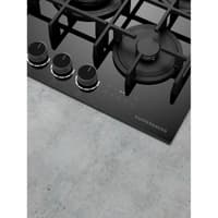 Варочная поверхность Kuppersberg/ KITCHEN RETAIL / Варочная поверхность Kuppersberg, газовая, High-Tech, 73 см, автоматический электроподжиг, газ-контроль, механическое/сенсорное управление, таймер, блокировка панели управления, конфорки Chinese SABAF, цвет черный, цвет фурнитуры черно-серебристый - фото 9