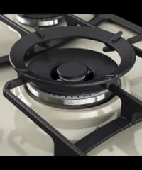 Варочная поверхность Kuppersberg/ KITCHEN RETAIL / Варочная поверхность Kuppersberg, газ, Classic, 71 см, автоматический электроподжиг, газ-контроль, форсунки под сжиженный газ, SABAF конфорки, чугунные решетки, WOK подставка, цвет бежевый, цвет фурнитуры бронзовый - фото 3