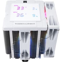Кулер для процессора/ CPU Cooler Thermalright Peerless Assassin 120 Digital White ARGB (4-pin PWM, LED temp., 162mm, Ni/Cu, 6x6mm, ARGB, 2x120mm, 88.89CFM, 25.6dBA, 1850RPM, S: 1851, 1700, 1200, 115X, AM5, AM4, white) - фото 14