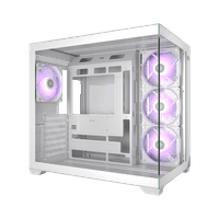 Корпус без блока питания/ Case PCCooler C3T700 ARGB WH, Midi-Tower, TG, 4x120mm ARGB, 1xUSB-A 3.0 + 1xUSB-A 2.0 + 1xUSB-C, ATX, mATX, mITX White - фото 9