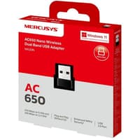 Сетевой адаптер Wi-Fi Mercusys MA20N AC650 USB 2.0 (ант.внутр.) 1ант. - фото 6