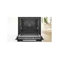Духовой шкаф Bosch HNG978QB1 Accent line. Serie 8, духовой шкаф с микроволнами и паром, черный, 28 режимов + комбинированные режимы, микроволны до 800 Вт, 4-слойное остекление, 3 цветных текстовых TFT-дисплея 2,5" с сенсорным управлением, поворотный переключатель ControlRing, LED-освещение, меню "Assist", PerfectBake, PerfectRoast, пиролитическая самоочистка, телескопические направляющие на 1 уровне - фото 7