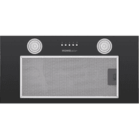 ВЫТЯЖКА HOMSair Camelia Power 60 Black/ полновстраиваемая, кнопочное управление, 3 скорости, 580 м3/ч, до 30 м2, 52 дБ, светодиодное LED-освещение, угольный фильтр CF02X 1 шт., ШхВхД: 650х172х260 мм, черный цвет - фото 4