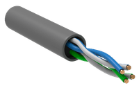 ITK Витая пара U/UTP 5E 2х2х24AWG PVC серый (305м) РФ/С - фото 1