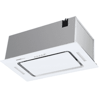 ВЫТЯЖКА HOMSair CROСUS PUSH 52 Glass White/ полновстраиваемая, кнопочное управление, 3 скорости, 850 м3/ч, до 30 м2, 53 дБ, угольный фильтр CF02X - 2 шт, ШхВхД: 518х191х290 мм, белый цвет - фото 2