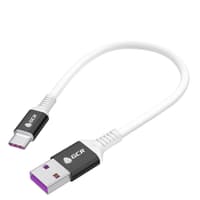 GCR Кабель 0.5m, TypeC POWER DELIVERY 60 W, 5A max, быстрая зарядка, белый TPE, AL case черный, белый ПВХ, 28/22 AWG, GCR-53655 - фото 1