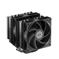 Кулер для процессора PCCooler RT620 PRO BK (250W, 4-pin PWM, 153mm, Al/Cu, 6x6mm, 2x120mm, 73.32CFM, 34.9dBA, 2200RPM, S: 1851/1700/1200/115X, AM5/AM4, черный) - фото 2