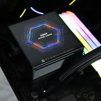 Водяное охлаждение для процессора/ Water Cooling System Thermalright Hyper Vision 360 (360mm, LED, Black, ARGB/ Fans: 3x120mm, 69CFM, 27dBA, 2150RPM/ Pump height 68mm, 6400RPM, Rad thickness 27mm/ S: 1700, 1200, 1851, 115X, 2011, 2066, AM5, AM4) - фото 24