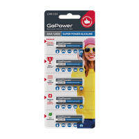 Батарейка AAA/ Батарейка GoPower LR03 AAA BL5 Alkaline 1.5V (5/50/600) (5 шт.) - фото 1