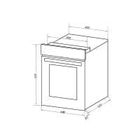 Шкаф духовой электрический MAUNFELD EOEC516B2/ 448х546х595 мм, Независимый тип установки, класс энергопотребления А, 7 основных режимов, механическое управление, двойное стекло дверцы, металлическая ручка дверцы, холодный фронт, объем 51 л, конвекция,гриль,таймер,черный цвет - фото 30