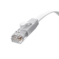 GCR PRO Патч-корд LSZH PROF плоский прямой 10.0m, UTP медь кат.6, белый, 30 AWG, ethernet high speed 10 Гбит/с, RJ45, T568B - фото 4