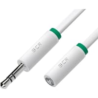 GCR PRO Удлинитель аудио 20.0m jack 3,5mm/jack 3,5mm белый, ультрагибкий, M/F, Premium, экран, стерео - фото 1