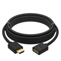 GCR PRO Удлинитель 7.5m HDMI-HDMI v2.0, M/F, поддержка 4K 60Hz, Full HD, HDR, 18 Гбит/c, черный, 24K GOLD, 2 X экран, армирование - фото 4