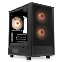 Корпус без блока питания/ Case HSPD M310, Mesh Mini-tower, Black, TG, 0.4 SPCC, 3x120mm ARGB (Orbis F1) mATX, mITX 180/280/160mm 1x2.5", 1x3.5", 4xPCI 2xUSB-A 3.0 452x277x418mm - фото 4