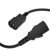 GCR PRO Кабель питания PROF удлинитель черный, 5.0m, С13 - С14, 3*1,0mm, медь - фото 1