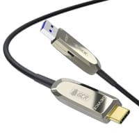 GCR PRO Кабель USB 3.1 (USB 3.2 Gen 2) Type-C, 5.0m, оптический, AM / CM, 10 Гбит/с, черный - фото 3