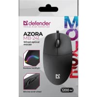 Defender Проводная оптическая мышь Azora MB-241 черн,3D,1200dpi,1,8м - фото 8