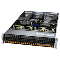 Серверная платформа/ Server AS-2125HS-TNR (bundle3): 2U / 2x AMD EPYC 9004/9005* / 24x DDR5 RDIMM / 24x Hs 2.5" NVMe*/SATA/SAS*/ 1x 480Gb NVMe M.2 / 1x dual-port 1GbE RJ45 / 2x 1600W Power (20 NVME config) - фото 2