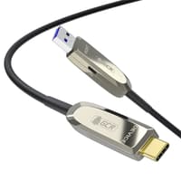 GCR PRO Кабель USB 3.1 (USB 3.2 Gen 2) Type-C, 5.0m, оптический, AM / CM, 10 Гбит/с, черный - фото 4