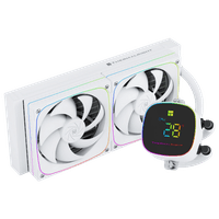 Система жидкостного охлаждения/ Water Cooling System Thermalright Frozen Horizon 240 Digital (240mm, LED temp., White, ARGB/ Fans: 2x120mm, 68.9CFM, 28.2dBA, 2000RPM/ Pump height 53.2mm, Rad thickness 27mm/ S: 1700, 1200, 1851, 115X, AM5, AM4) - фото 1