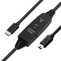 GCR PRO Кабель активный 5.0m TypeC / Mini 5P USB 2.0, медь, с усилителем сигнала, разъём для доп.питания, черный, 28/24 AWG - фото 3