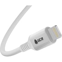 GCR PRO Кабель PREMIUM 1.0m TypeC/Lightning MFI POWER DELIVERY 18 W, медь, быстрая зарядка, белый силикон, AL корпус - фото 5